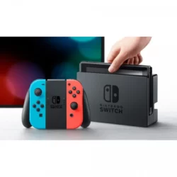 Nintendo Switch Azul Neon e Vermelho Neon (2022) Com 2 comandos Joy-Con