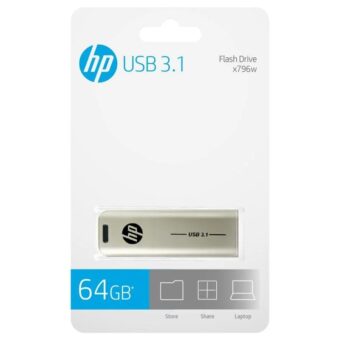 Pen Drive HP 64Gb X796W Usb 3.1 Metal