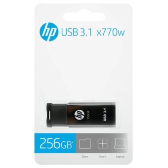 Pen Drive HP X770W 256Gb Usb 3.1 Preta 400Mbs