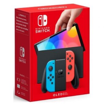 Nintendo Switch Versão OLED Azul Neom Vermelho Neon Inclue Base e 2 Comandos Joy-Con
