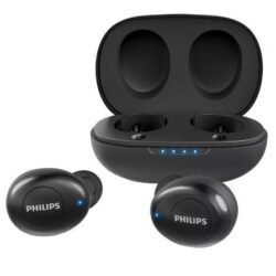 Auriculares Bluetooth Philips TAUT102BK com estojo de carga Autonomia 2.5h Preto