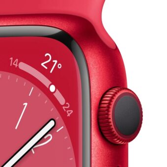 Apple Watch Series 8 GPS 41mm Caixa de Alumínio Vermelha Correia Desportiva Vermelha
