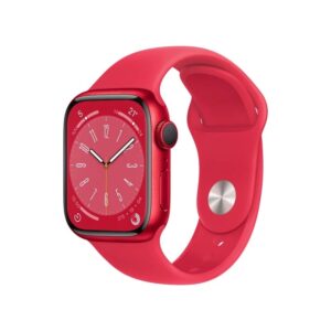 Apple Watch Series 8 GPS 41mm Caixa de Alumínio Vermelha Correia Desportiva Vermelha