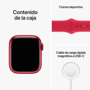 Apple Watch Series 8 GPS 41mm Caixa de Alumínio Vermelha Correia Desportiva Vermelha