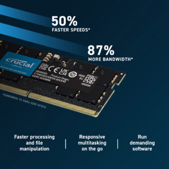 Memória So-Dimm DDR5 8Gb Crucial 4800Mhz CL40 1.1V