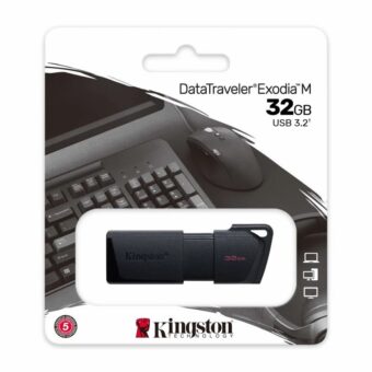 Pen Drive Kingston DataTraveler Exodia M 32Gb USB 3.2 Gen 1 Preta
