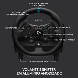 Simulador Volante com Pedais Logitech G293 TrueForce para Xbox Series XS Xbox One PC