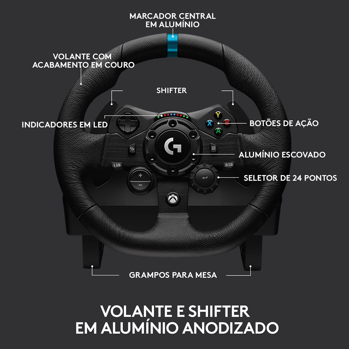 Logitech PC/PS G29 Driving Force 5/PS4/PS3 Direção Roda+Pedais Preto