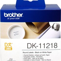 Rolo Etiquetas Original Brother DK11218 24 mm de Diâmetro 1000 Unidades pré Cortadas