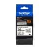 Fita Original Brother TZeS261 Laminada Super Adesiva Texto Preto em Fundo Branco 36mm x 8 metros