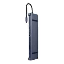 Adaptador Type-C 8IN1 HUB3.0 4K Hdmi DP VGA Audio Leitor de Cartões USB Type-C Lan e Audio