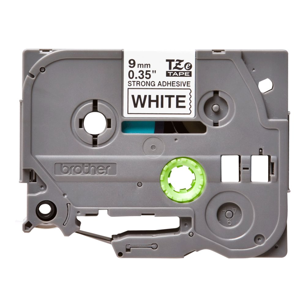 Fita Original Brother TZeS221 Laminada Super Adesiva Texto Preto em Fundo Branco 9mm x 8 metros - Image 3