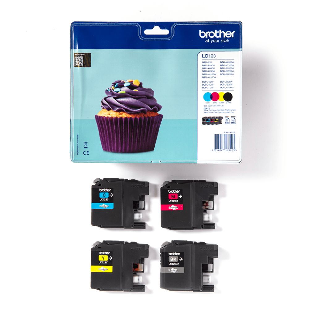 Tinteiro Original Brother Multipack LC-123 Azul Magenta Amarelo Preto - Image 3