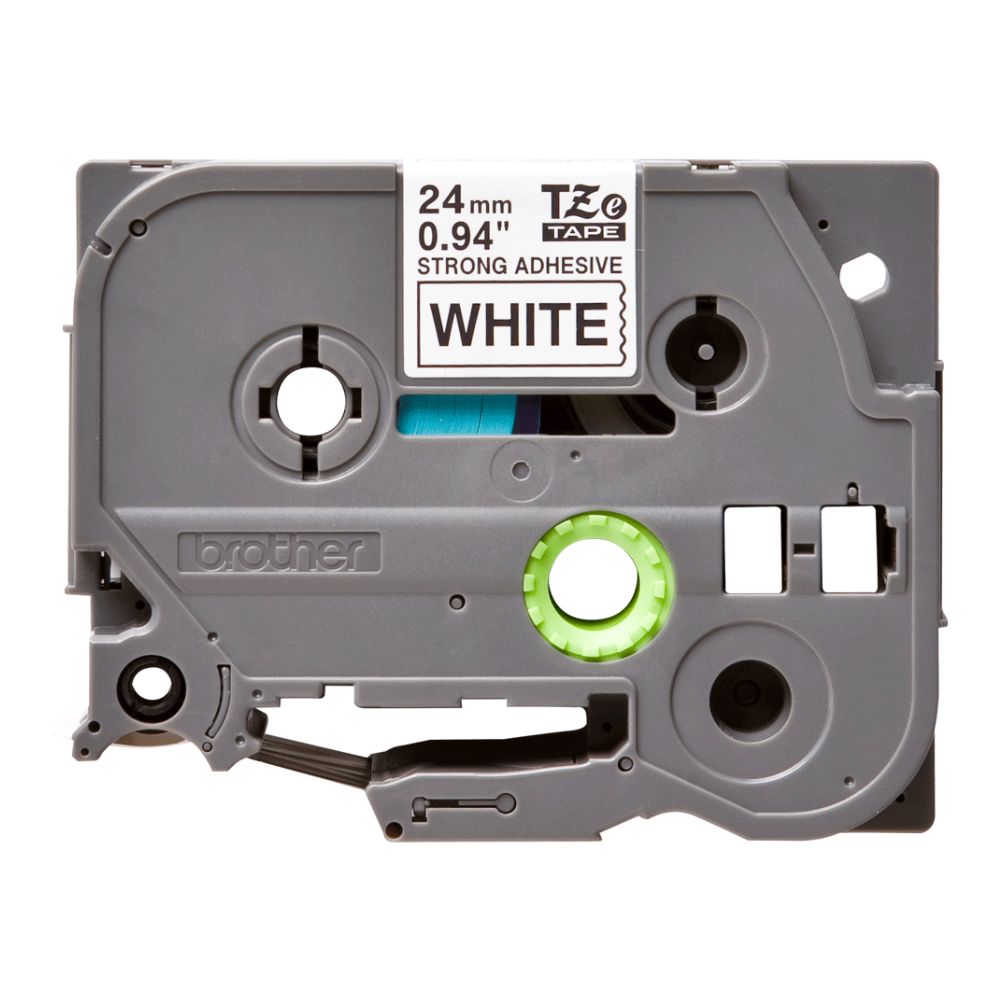 Fita Original Brother TZeS251 Laminada Super Adesiva Texto Preto em fundo Branco 24mm x 8 metros - Image 4