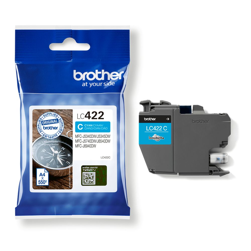 Tinteiro Original Brother LC422C Azul - Image 2