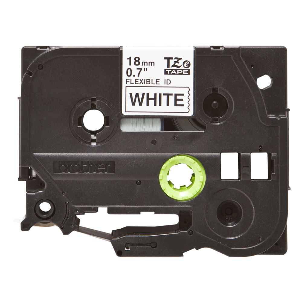 Fita Original Brother TZeFX241 Laminada Flexível Texto Preto em Fundo Branco 18mm x 8 metros - Image 3
