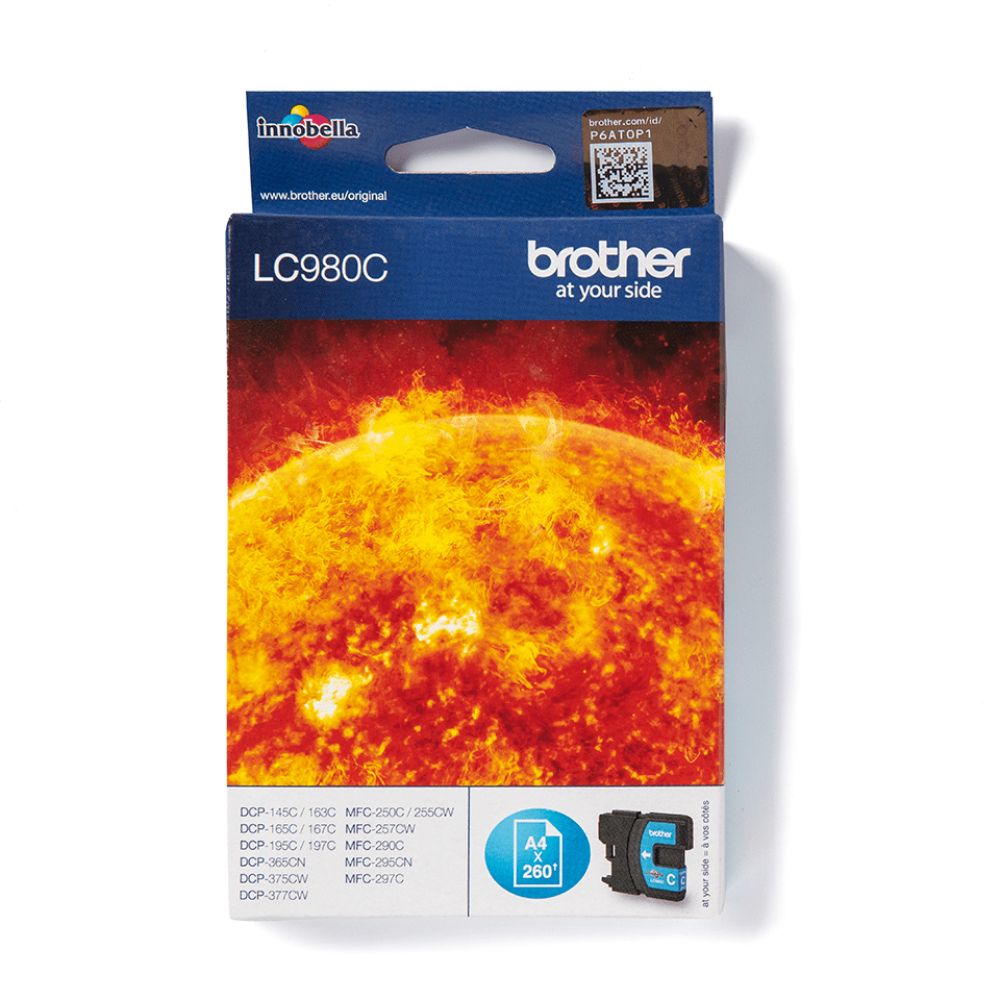 Tinteiro Original Brother LC-980C Ciano - Image 2
