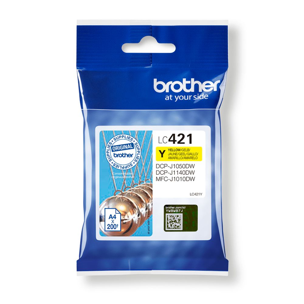 Tinteiro Original Brother LC421Y Amarelo - Image 2
