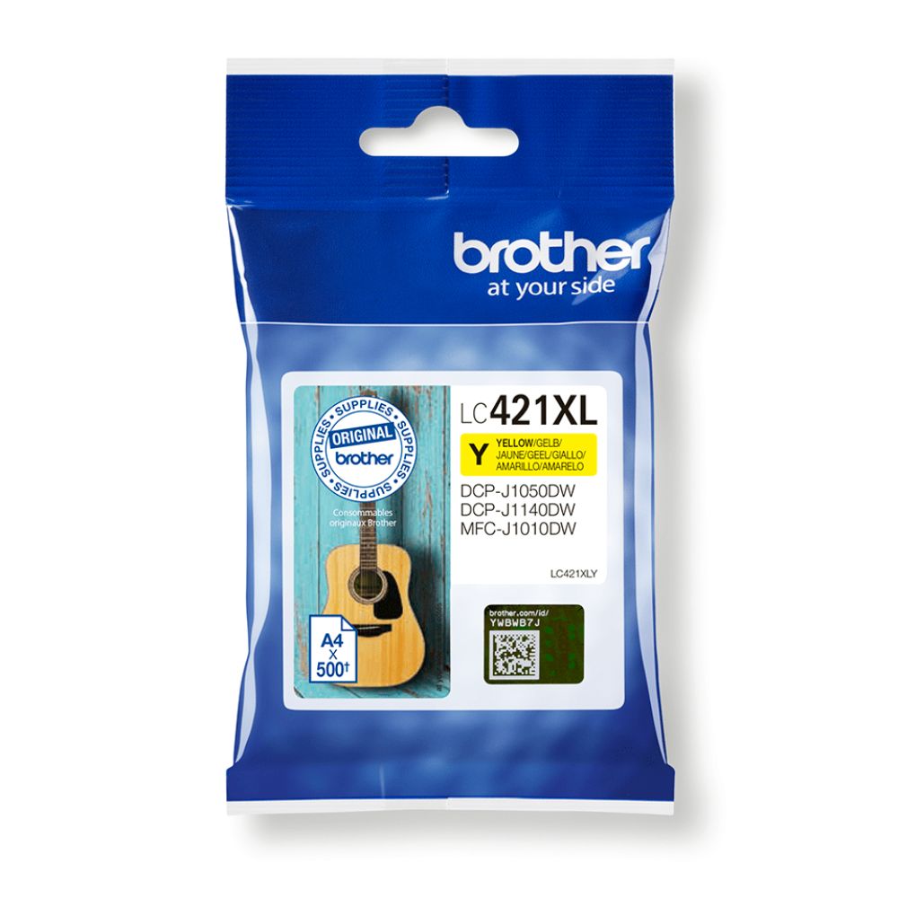 Tinteiro Original Brother LC421XLY Alta Capacidade Amarelo - Image 2
