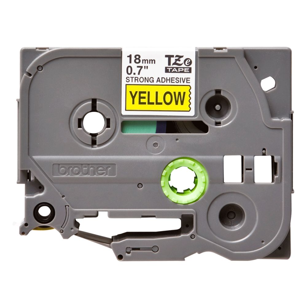 Fita Original Brother TZeS641 Laminada Super Adesiva Texto Preto em fundo Amarelo 18mm x 8 metros - Image 2