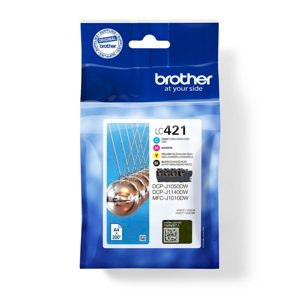 Tinteiro Original Brother Multipack LC421VAL Azul Magenta Amarelo Preto - Image 2