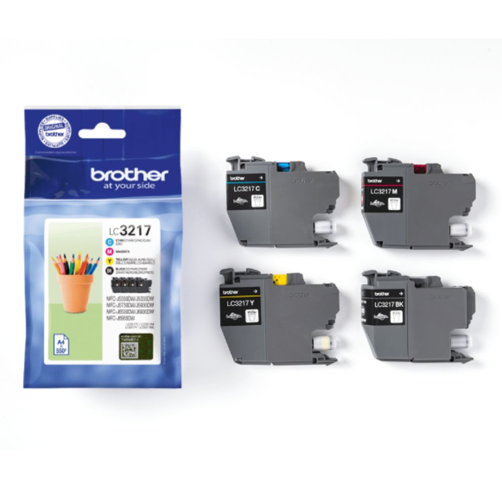 Tinteiro Original Multipack Brother LC3217VAL Azul Amarelo Magenta Preto - Image 2