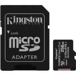 Micro SD Kingston CANVAS Select Plus 256GB microSD XC com Adaptador Classe 10 100MBs