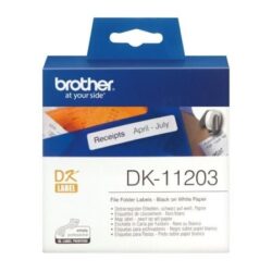 Rolo Etiquetas Originais Brother DK11203 17x87 mm 300 unidades Pré Cortadas