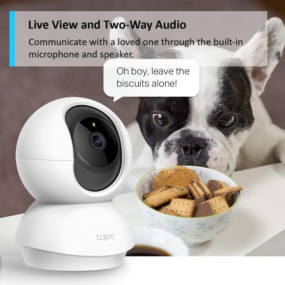 Tapo C200, Câmera de Segurança Wi-Fi Interna 360º 1080p Full HD