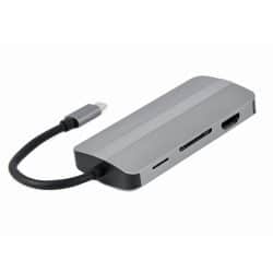 Adaptador Type-C 8IN1 HUB3.0 Hdmi 4K PD VGA Audio Leitor de Cartões USB Type-C