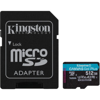 Micro Sd Kingston Canvas Go Plus 512GB class10 UHS-I U3 V30 A2(170MB/s-90MB/s)