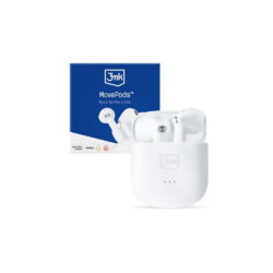 Auriculares 3MK Bluetooth True Wireless Movepods 5.3 Branco