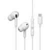Auriculares Halfmman Smart In-Ear Type-C Com Microfone Branco