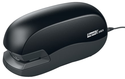 Agrafador elétrico de secretária Rapid 20EX Fixativ Até 20 folhas Utiliza agrafos 24/6 e 26/6 Cor preta