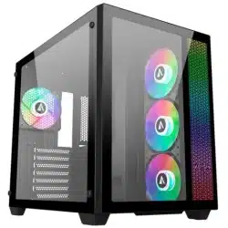 Caixa Abysm Gaming Danube SAVA Mid Tower ARGB Vidro Temperado USB-C Preta