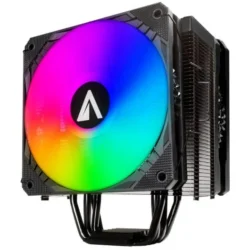 Dissipador Abysm Gaming Aire Snow IV ARGB 4 Pipes Cooler de CPU 120mm Preto