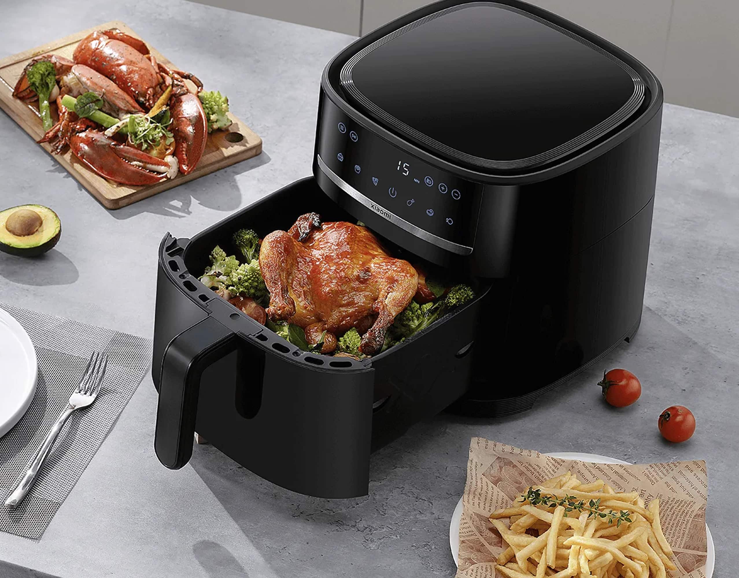 Fritadeira Inteligente Xiaomi Smart Air Fryer 6L 1500W Capacidade 6L Preta - Image 5