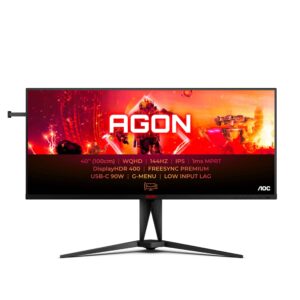 Monitor Gaming AOC AGON AG405UXC 40" WQHD 144 Hz IPS 1 ms 2xHDMI  DisplayPort  USB-C Multimédia Preto