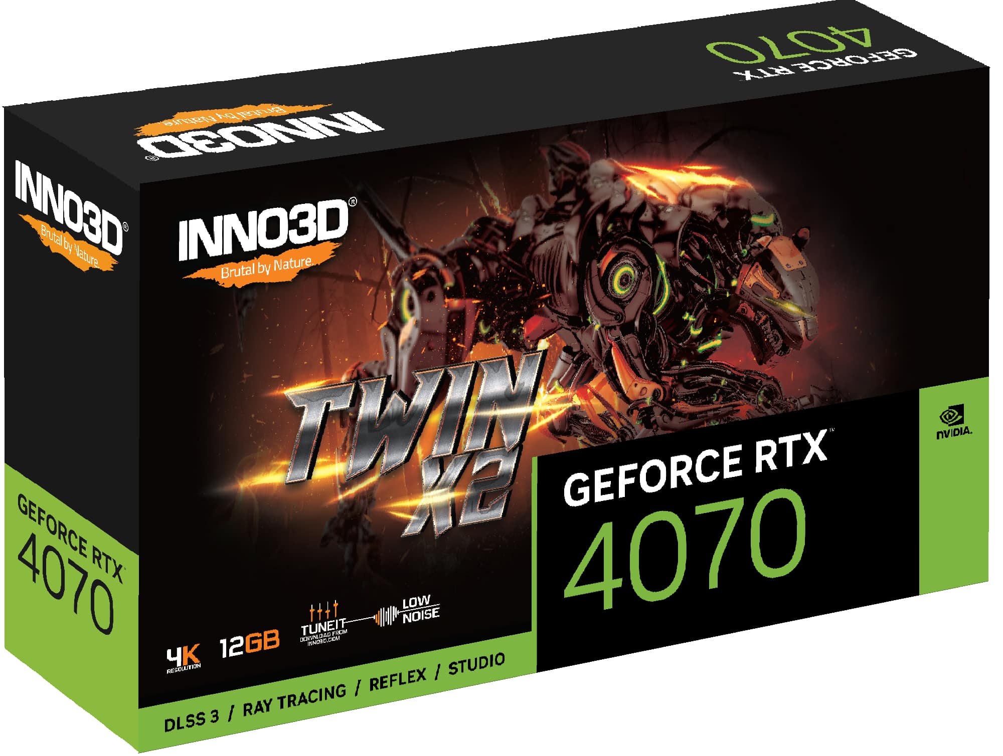 Placa Gráfica Inno3D RTX 4070 Twin X2 12GB GDDR6X - Image 3