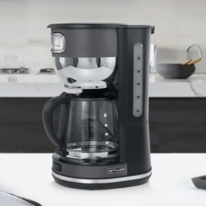 Maquina Café de Filtro Muse MS-220DG Vintage Prateado e Cinza Escuro