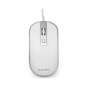 Rato Gembird USB 2.0 1200Dpi Branco/Cinza