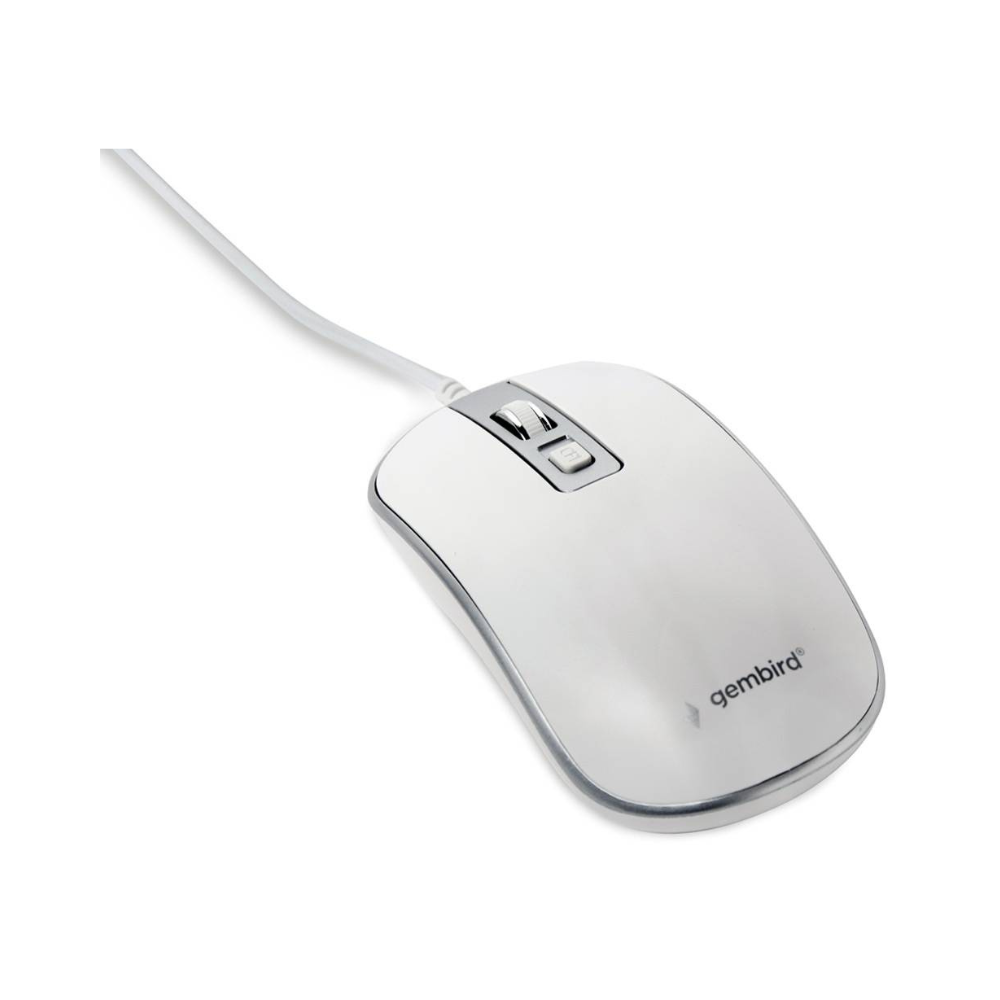Rato Gembird USB 2.0 1200Dpi Branco/Cinza - Image 2