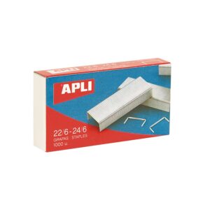 Agrafos galvanizado Apli 22/6 - 24/6 - Capacidade para aproximadamente 20 folhas