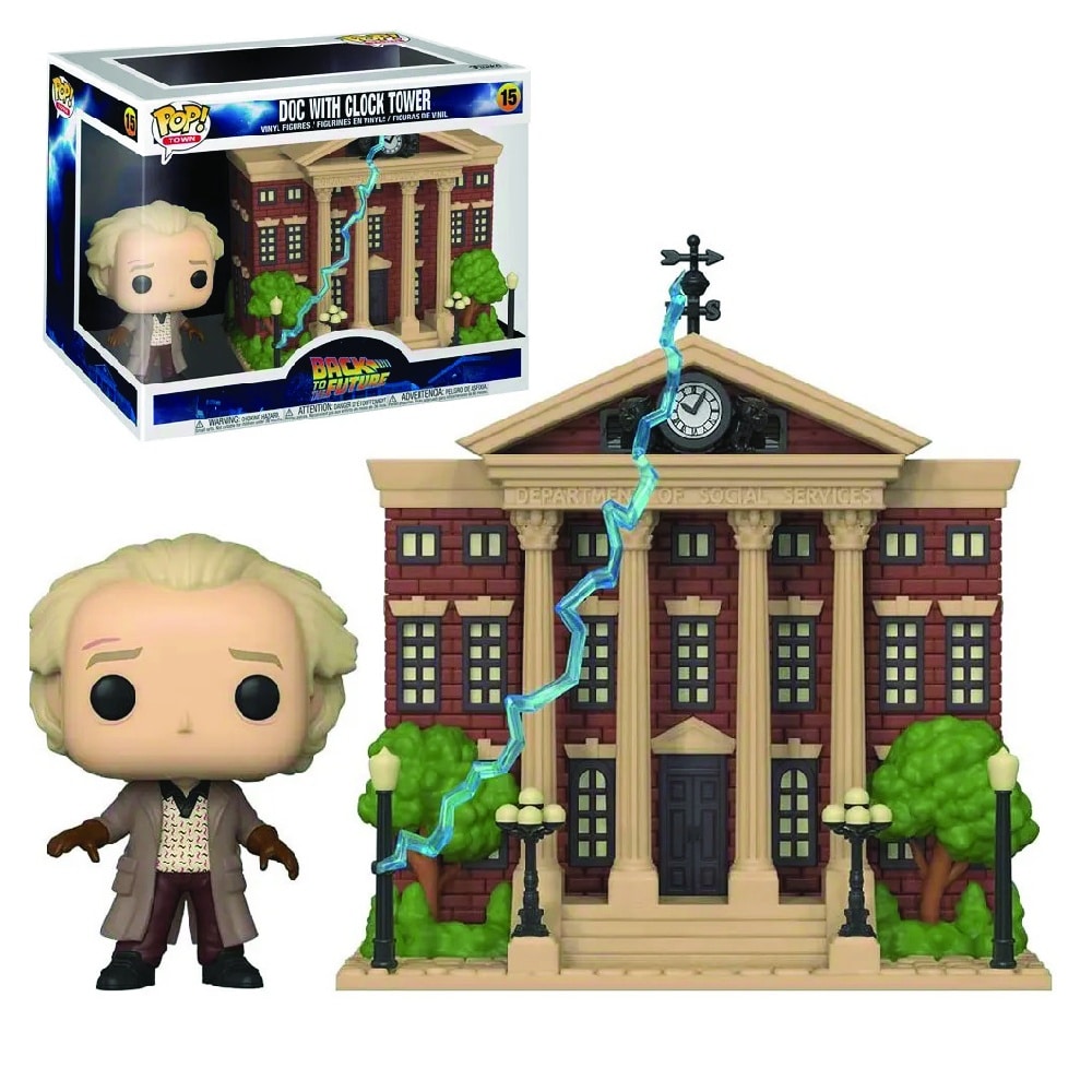 BACK TO THE FUTURE - POP Ride DLX N° 133 - Doc With Time Machine : : Bobble Head POP Funko Back To The Future