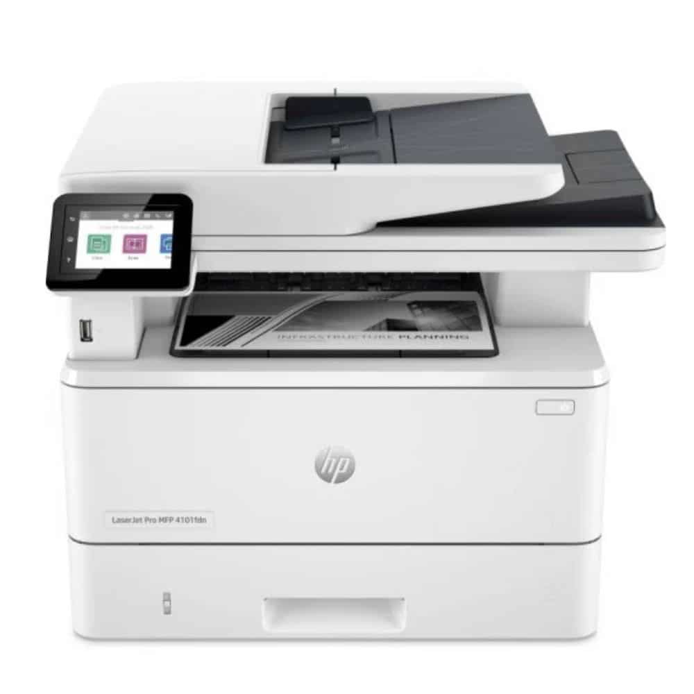 Impressora HP Multifunções Monocromo Laserjet Pro MFP 4102FDW WiFi Fax Duplex Branca