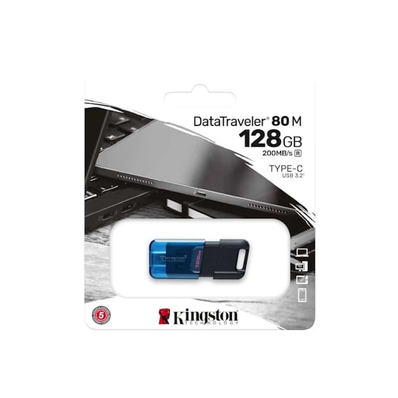 Pen Drive Kingston DataTraveler 80 128GB USB 3.2 Type C - Image 2