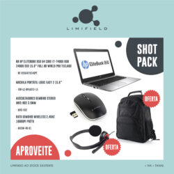 Shot Pack - Nb HP EliteBook 850 G4 Core i7-7400U 8Gb 240Gb SSD 15.6″ + Mochila Portátil LOGIC + Auscultadores Gembird Stereo + Rato Gembird Wireless