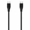 Cabo USB 3.2 Aisens A107-0701 20Gbps 5A 100W USB Tipo-C Macho - USB Tipo-C Macho até 100W 2500Mbps 60cm Preto