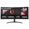 Monitor Professional Ultrapanorámico Curvo LG 34WR50QK-B 34" WQHD Preto