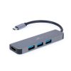 Adaptador - Docking Station Type-C 2IN1 3*USB3.0 1*Hdmi 4K